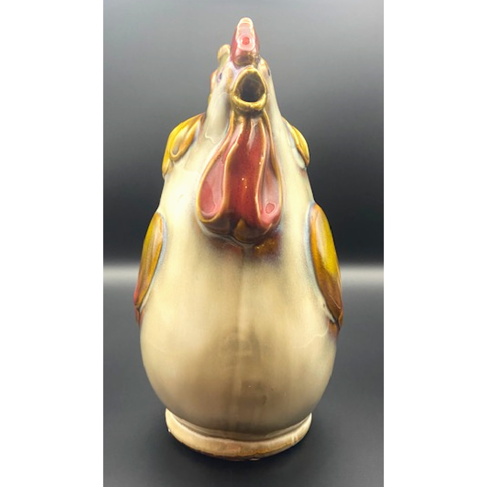 Glazed Rooster Pitcher Art Pottery Home Decor- Pre-owned - Picture 2 of 7